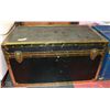 Image 1 : BLACK WITH BRASS  TRIMMED TRUNK 35"-20"-19"
