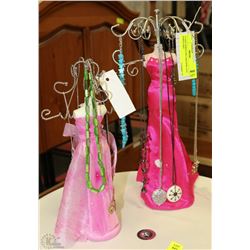 2 LADY JEWELLERY HOLDERS AND JEWELLERY