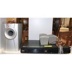 LG BLUERAY 3D PLAYER WITH SUB + 3 SPEAKERS