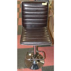 METAL & LEATHER HYDRAULIC BAR STOOL -