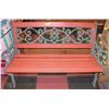 Image 1 : PARK BENCH WITH RED WOOD WITH