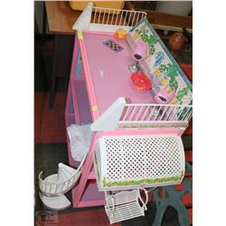 GIRLS DOLL HOUSE WITH ACCESSORIES