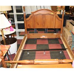 QUEEN SIZE SOLID WOOD BEDFRAME WITH HEADBOARD,