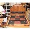 Image 1 : QUEEN SIZE SOLID WOOD BEDFRAME WITH HEADBOARD,
