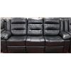 Image 3 : NEW BLAKE BLACK LEATHERETTE RECLINING SOFA