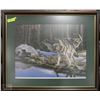 Image 1 : FRAMED LTD EDITION PRINT OF WOLVES BY MAURADE