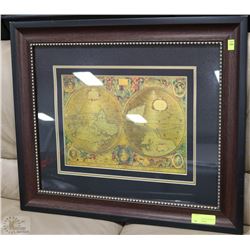 FRAMED WORLD MAP