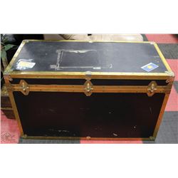 BLACK  AND GOLD TRIMMED TRUNK 42"-20"-24"
