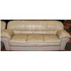 Image 3 : DARK BEIGE LEATHERETTE SOFA AND LOVE SEAT