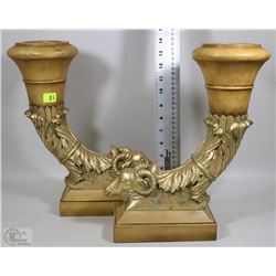 PAIR OF SHEEP CANDLEHOLDERS