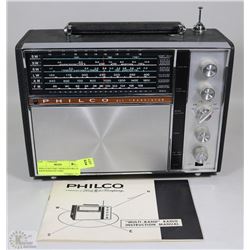 PHILCO BATTERY OPERATED MULTI BAND RADIO BY FORD