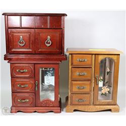 3 WOOD JEWELLERY BOXES