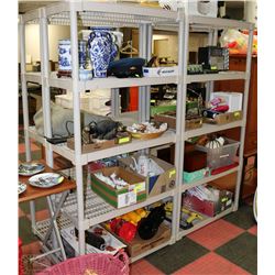 LOT OF 4 ADJUSTABLE TIER SHELVING UNITS