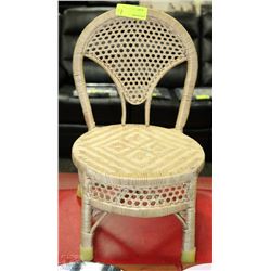 SMALL DOLL WICKER CHAIR