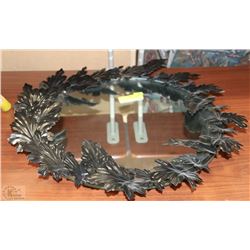 METAL LEAVES DECORATIVE  FRAMED MIRROR
