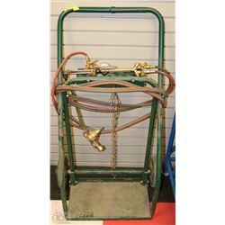 OXY-ACETYLENE CART WITH PROLINE REGULATORS, HOSE &