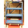 Image 1 : BLUE 4 STEP ROLLING LADDER
