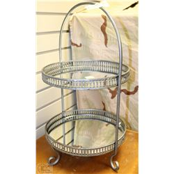 2 TIER MIRROR AND METAL DISPLAY