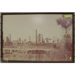 FRAMED PICTURE OF EDMONTON SKYLINE
