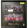Image 1 : FRAMED HOCKEY PRINT OF OILERS AND OIL KINGS