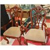Image 1 : ESTATE SOLID WOOD CARVED ARM CHAIR X2