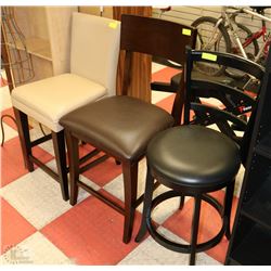 ASSORTED BAR STOOLS X3
