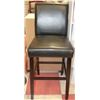 Image 1 : BLACK LEATHERETTE BAR STOOL