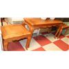 Image 1 : PINE 3 PC SOFA AND END TABLE SET