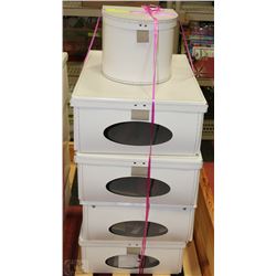 5PC DECORATIVE CLOSET  STORAGE CONTAINERS