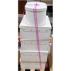 5PC DECORATIVE CLOSET  STORAGE CONTAINERS