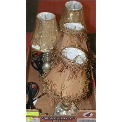 TRAY OF 2 MATCHING SETS OF MINI LAMPS