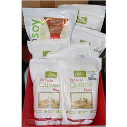 FLAT OF 6 GOGO QUINOA FLOUR AND 1 ESTRO SOY