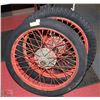 Image 1 : FRONT AND BACK VINTAGE MOTORCYCLE TIRES 1950-1960