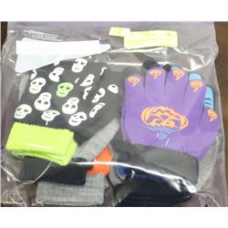 6PK CHILD HALLOWEEN GLOVES AND MITTS