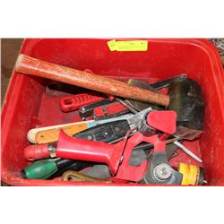 FLAT OF HAND TOOLS INCLUDES A RUBBER MALLET