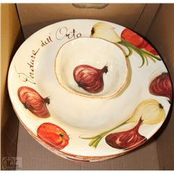 LOT OF 4 LARGE BIZZIRRI BOWLS MADE IN ITALY W/ 1