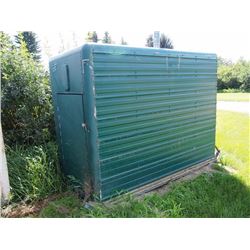 Ice Fishing Shack, Green Metal