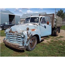 1953 Chev 1 1/2 Truck W/ Hoist - Running 235 Engine