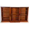 Image 1 : Burrwalnut break front bookcase fitted five…