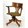 Image 1 : 1930's oak swivel office chair…
