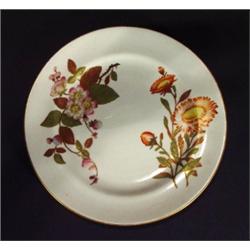 Royal Worcester plate hand painted and gild…