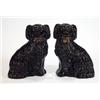 Image 1 : Pair of black glazed Victorian Staffordshir…