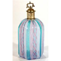 Victorian clear and blue glass perfume bott…