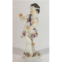 Hand painted Meissen figure of a blindfolde…