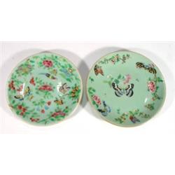 Two green celadon glazed Japanese, porcelai…