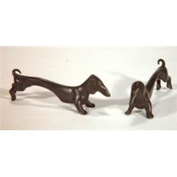 Pair of Kayzerzinn stylised dog spoon rests…