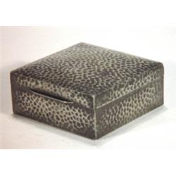 Square Libertys Warric hammered pewter box …