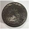 Image 1 : Circular Hugh Wallace hammered pewter box a…