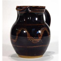 Winchcombe studio pottery jug finger trail …