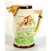 Image 1 : Hand painted musical hunting jug with foxes…